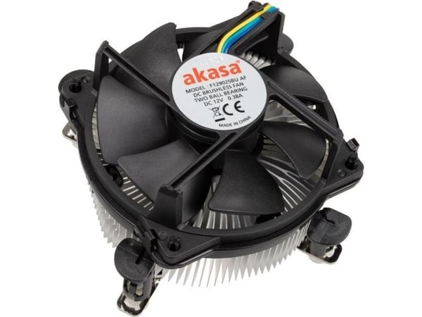 Akasa AK-955A-BV2, Luftkjøler, 9 cm, 500 RPM, 3500 RPM, Aluminium, Sort