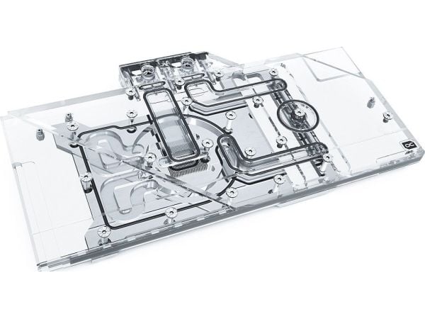 Alphacool Eisblock Aurora Acryl GPX-A, Vannblokk + kjøleribbe, Sort, Gjennomsiktig, MSI Radeon RX 6800 Gaming X Trio, MSI Radeon RX 6800 XT Gaming ...