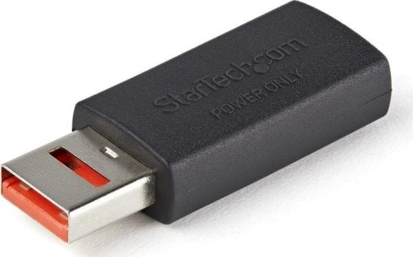 StarTech Secure Charging USB Data Blocker Adapter, Male to Female USB-A Charge-Only Adapter, No-Data Charge/Power-Only Adapter for Phone/Tablet, Da...