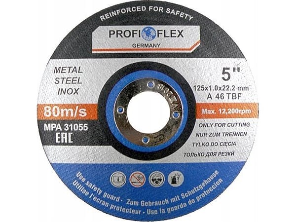 Proff kappeskive for stål 125x1,0 mm (10185)