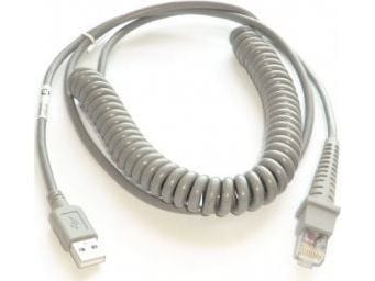 Datalogic CAB-424E - USB-kabel - USB (hann) - 3 m - rullet sammen - for Gryphon Desk D432 2D; Gryphon I GBT4100, GM4100, GM4130; Gryphon L GD4310, ...