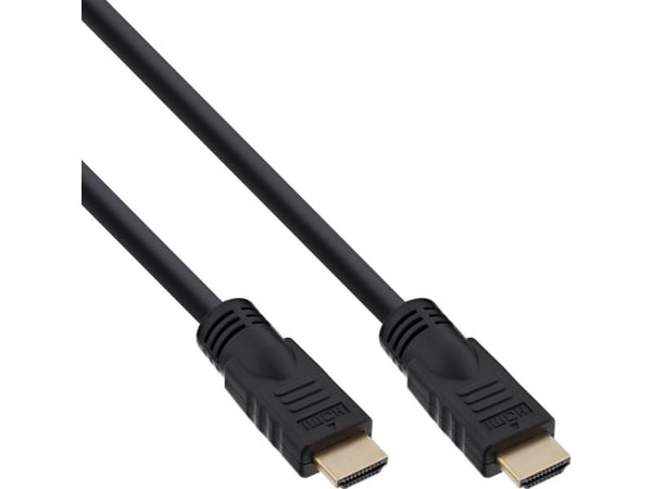 InLine? HDMI-kaapeli, nopea HDMI? kaapeli Ethernetillä, Stecker / Stecker, musta / kulta, 5m (17505P)