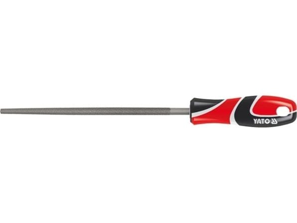 Yato YT-6184, Fil, Rund fil, Metall, Kull stål, Sort, Rød, Hvit, 150 mm