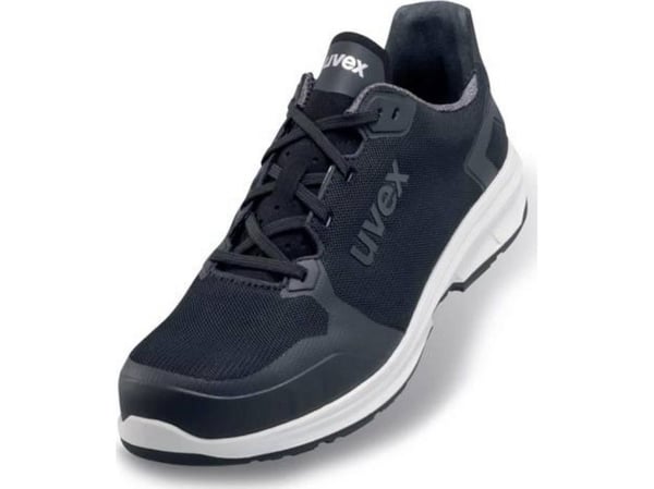 Uvex 65942, Unisex, Voksen, Vernejoggesko, Sort, Hvit, ESD, P, S1, SRC, Lisselukking