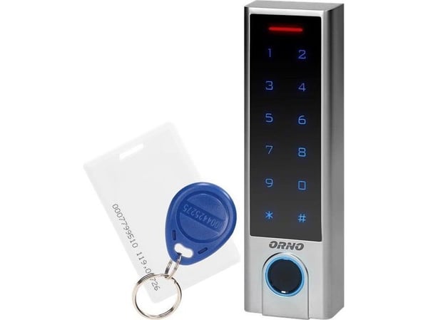 Orno kodelås med touch, kort- og nøkkelbrikke-leser samt fingeravtrykksleser IP68 OR-ZS-825