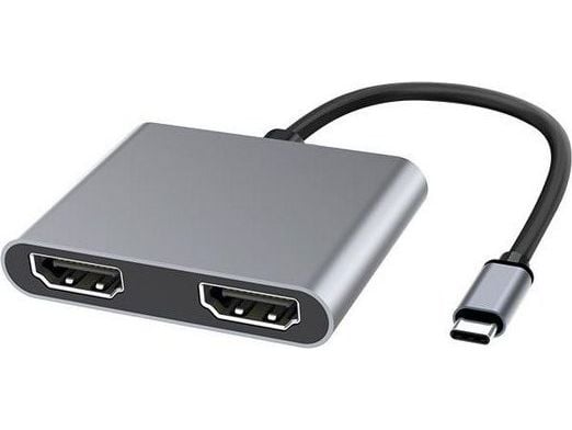 MicroConnect - Videoadapter - USB-C han til HDMI hun - 15 cm - grå - 4K30 Hz tuki