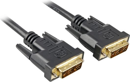 Sharkoon - DVI-kabel - dobbeltlenke - DVI-D (hann) til DVI-D (hann) - 5 m