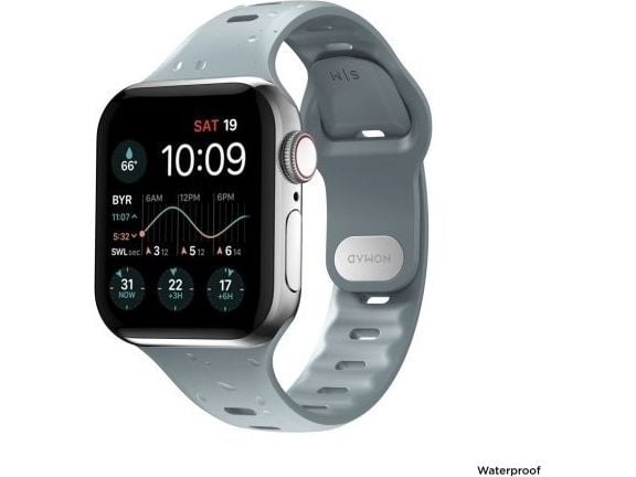 „Nomad Nomad Sport Slim Strap“ S/M, isblå – for Apple Watch 7 (41 mm) / 6 / SE / 5 / 4 (40 mm) / 3 / 2 / 1 (38 mm)