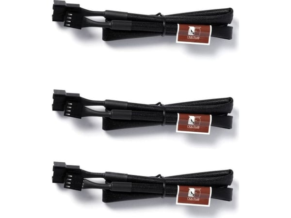Noctua NA-SEC3, Kabelforlengelse, Sort, 3-pin + 4-pin, 4-pin, Hunkjønn, Hunkjønn