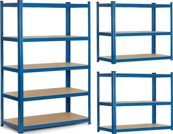 Humberg Regal metallförvaringshylla 150x75x30 (4842)