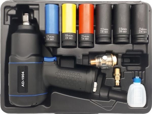 ADLER pneumatisk slagmuttertrekker 1/2" 1490 Nm + NAS