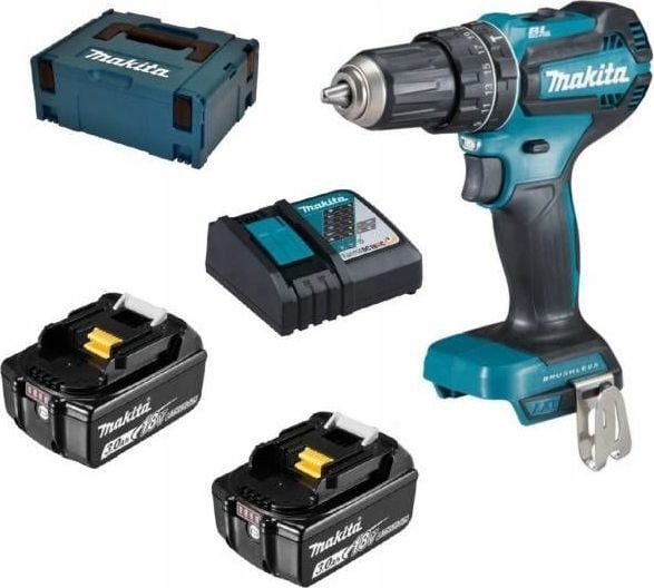 Makita DHP485RFJ, Boremaskin med pistolgrep, Nøkkelløs, 1,3 cm, 1900 RPM, 3,8 cm, 1,3 cm