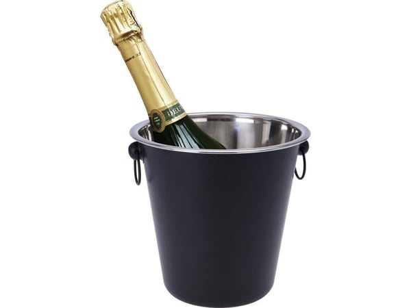 Isbøtte Excellent Houseware svart stål (for is, champagneflaske, vin, brennevin) Isbøtte Excellent Houseware svart stål (for is, champagneflaske, vin, brennevin)
