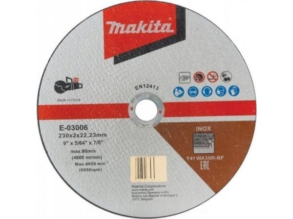 Makita - Skjæreplate - for rustfritt stål - 230 mm - grovkorn: WA36R