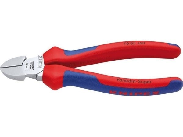 Knipex 70 05 125, Diagonal tang, Plast, Blå, Rød, 125 mm