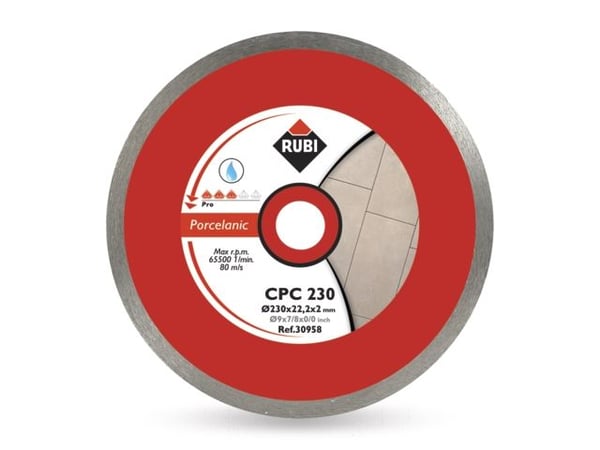 RUBI DIAMOND BLADES CPC 200 x 25.4mm PRO FOR PORCELANE GRESE (PORCELANE GRESE)