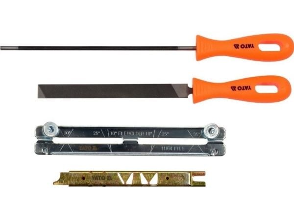Yato YT-85042, Fil-sett, Flate mapper, Rund fil, Oransje