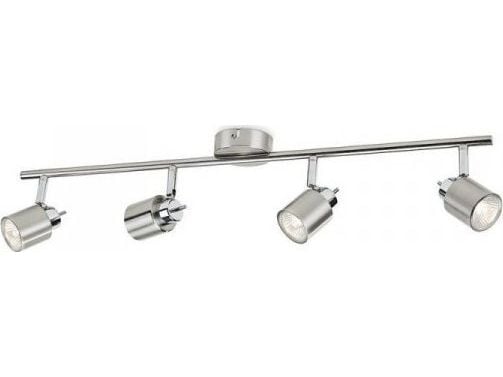 Philips Essentials Meranti-spotlys til tak/vegg, 4 stk., Overflateegnet, GU10, 4 ampuller, LED, 220-240 V, Kromfarget