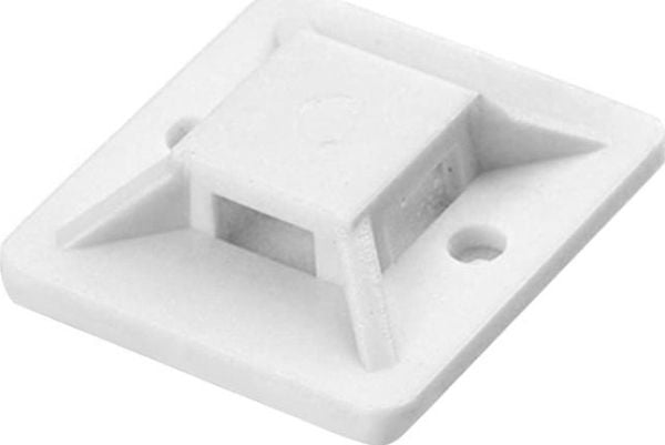 Organizer Orno hållare för kabelband, självhäftande 30x30 mm, vit, 10 st