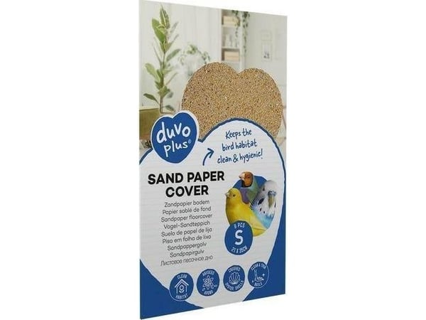 Duvo+ Duvo+ S-koko S-hiomapaperiarkki linnuille 8 kpl 21x35cm