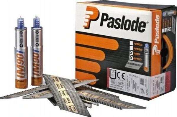 Paslode vinyspiker 3,1x90 mm 34° 2500 stk sort riflet