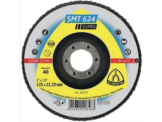 KLINGSPOR SHAPE STEEL SANDLER 125mm P 80 SMT624 SUPRA SHAPE 10 + 2st.
