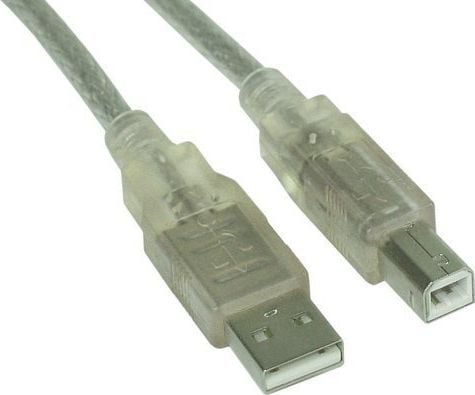 InLine 34535T, 3 m, USB A, USB B, Uros/uros, 0,48 Gbit/s, Läpinäkyvä