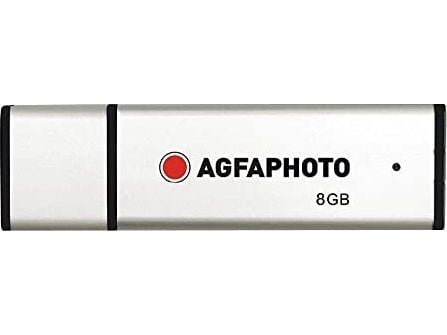 AgfaPhoto 8GB Drive, 8 GB, USB A-tyyppi, 2.0, Suojus, Harmaa