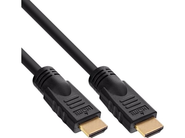 InLine 17615P, 15 m, HDMI-tyyppi A (vakio), HDMI-tyyppi A (vakio), 10,2 Gbit/s, Musta