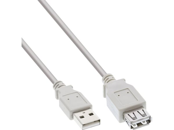 InLine 34603X, 3 m, uros-/naarasliitin, 0,48 Gbit/s, beige