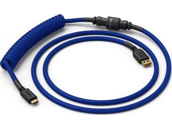 Glorious PC Gaming Race Coiled, Blå, 1,37 m, 1 stykker, Glorious PC Gaming Race, Flettet, USB Type-A, USB Type-C