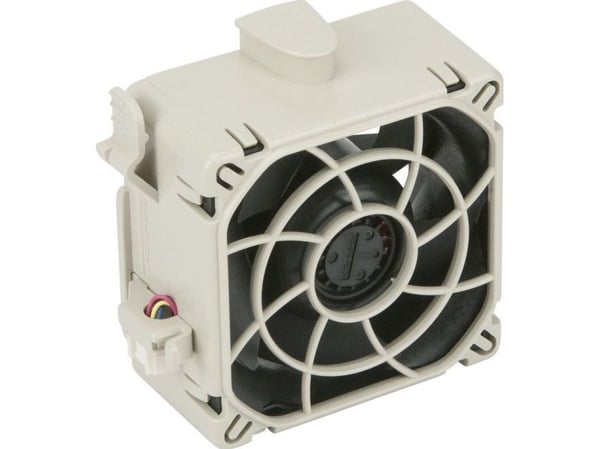 Supermicro Fan w/ Housing, Vifte, 8 cm, 7000 RPM, 53,5 dB, 72,5 cfm, Beige, Sort