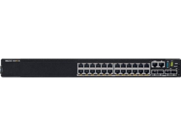 Dell PowerSwitch N2224PX-ON - Switch - L3 - Styrt - 12 x 10/100/1000/2.5G (PoE+) + 12 x 1/2.5G (PoE++) + 4 x 25 Gigabit SFP28 - front til bakside-l...