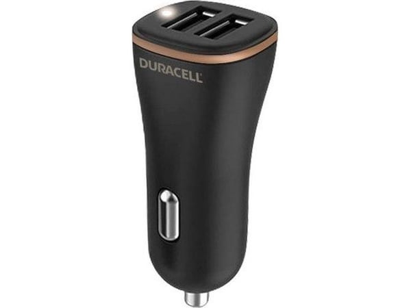 2xUSB 30W Duracell autolaturi (musta)