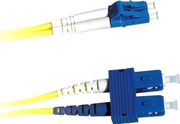 Lanview - Koblingskabel - LC/UPC-enkeltmodus (hann) til SC/UPC-enkeltmodus (hann) - 3 m - 2 mm - fiberoptisk - dupleks - 9 / 125 micron - OS2 - hal...