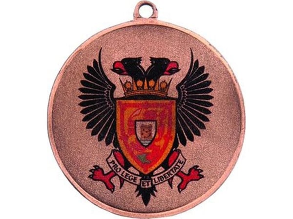 Victoria Sport Medalje i metall med farget trykk LuxorJet, brun