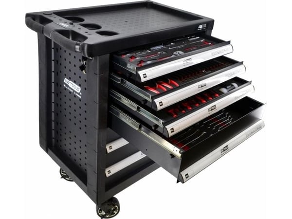 Verktøyvogn AWTools 6 skuffer med utstyr (AW15100)