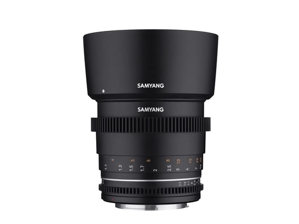 Samyang VDSLR 85 mm T1.5 MK2, kinoobjektiver, 9/7, Sony E