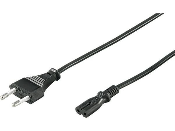 Microconnect PE030710, 1 m, Virtapistoke tyyppi C, C7 liitin, 250 V, 2.5 A