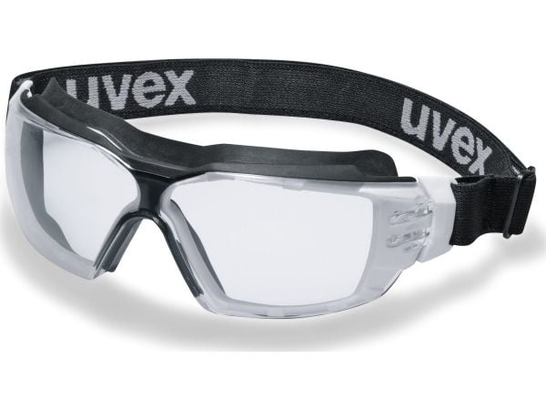 uvex pheos cx2 sonic - Vernebriller - klart glass - polykarbonat, textile - svart, hvit