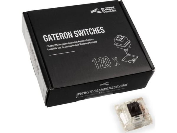 Gateron - Tastatursvitsj - svart (en pakke 120) - for GMMK Full Size ISO - Customized