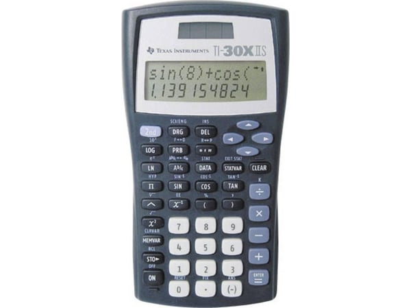 Texas Instruments TI-30X IIS - Vitenskapelig kalkulator - 10 sifre + 2 eksponenter - batteri, solpanel