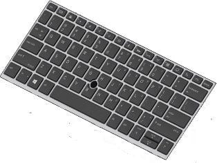 HP - Erstatningstastatur for bærbar PC - bakbelysning - Storbritannia - for EliteBook 735 G5 (privacy), 735 G6 (privacy), 830 G5 (privacy), 830 G6 ...