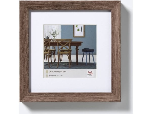 Walther EF440N, Enkel bilderamme, MDF, Valnøtt, Vegg, 28 x 28 cm, firkant