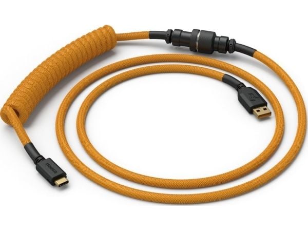 Glorious PC Gaming Race Coiled, Kulta, 1,37 m, Glorious PC Gaming Race, 1 kpl, Punottu, USB A-tyyppi, USB Type-C