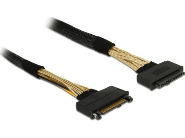 Delock - SATA-forlengelseskabel - U.2 (SFF-8639) (hann) til U.2 (SFF-8639) (hunn) - 50 cm - svart