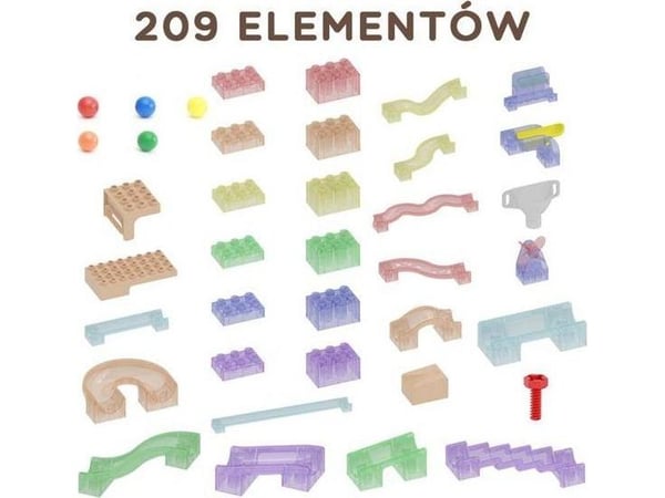 MASTERKIDZ Ball Track byggesett STEM Board 209 deler