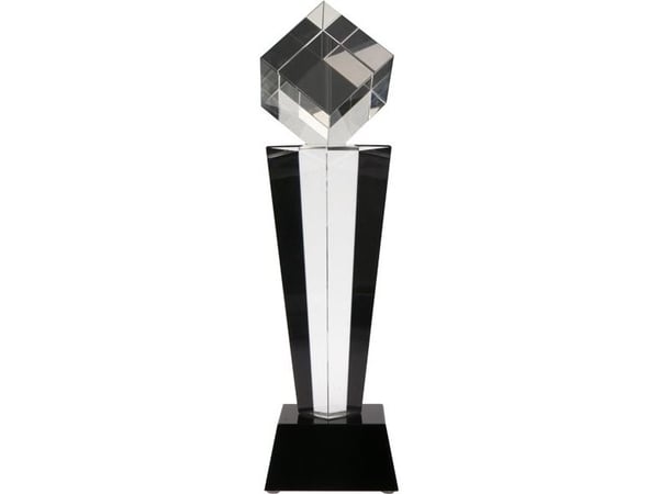 Tryumf glass-trofé med etui C004