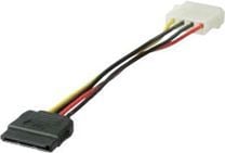 Goobay CAK SATA 4P/S-ATA power adapter, 0,13 m, Honkoppling, Honkoppling, Multifärg