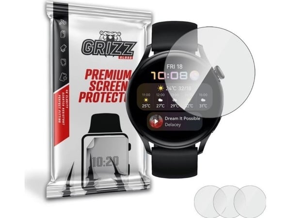 GrizzGlass hydrogel film för Huawei Watch 3